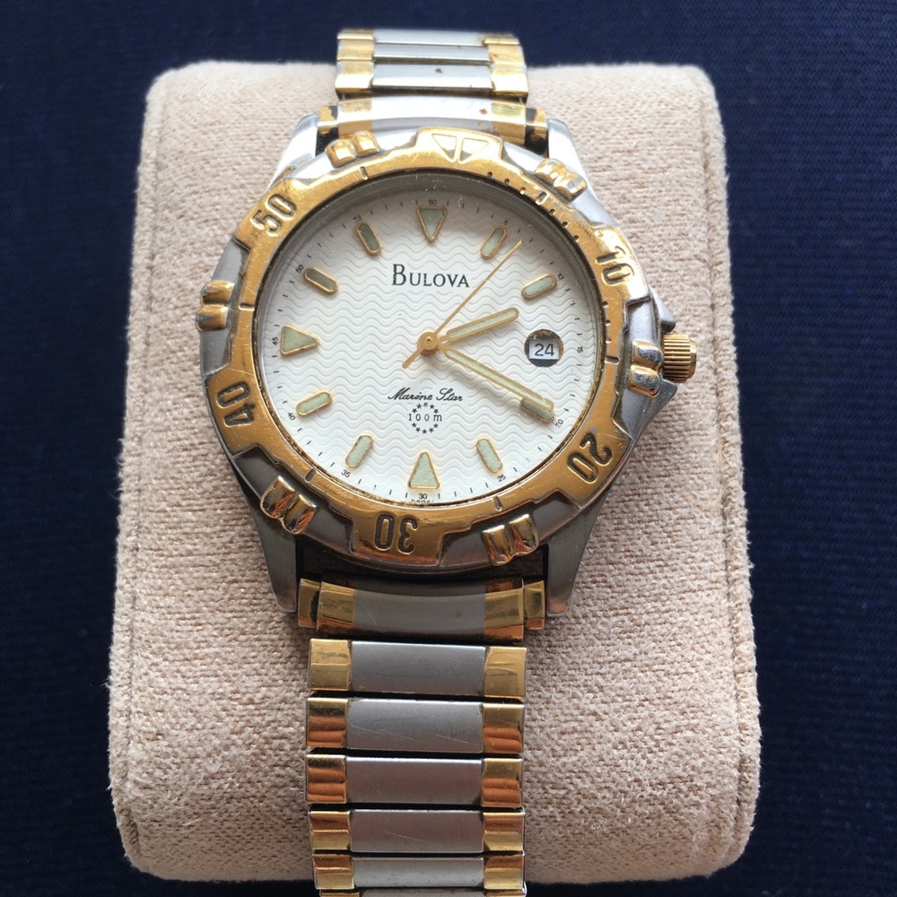 Bulova Men's Two-Tone Gold & Silver Marine Star Watch